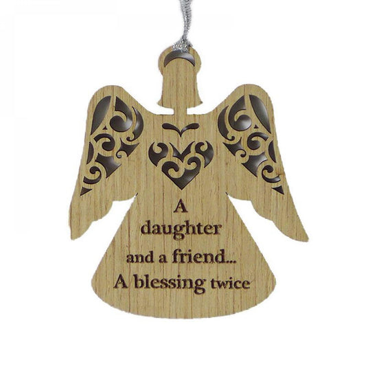 Angelic Blessing Angel With Text- Daughter Ornaments