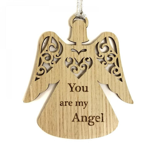 Angelic Blessing Angel With Text- You Are My Angel Ornaments