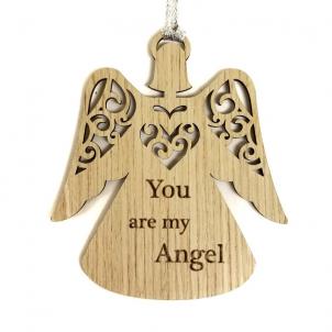 Angelic Blessing Angel With Text- You Are My Angel Ornaments