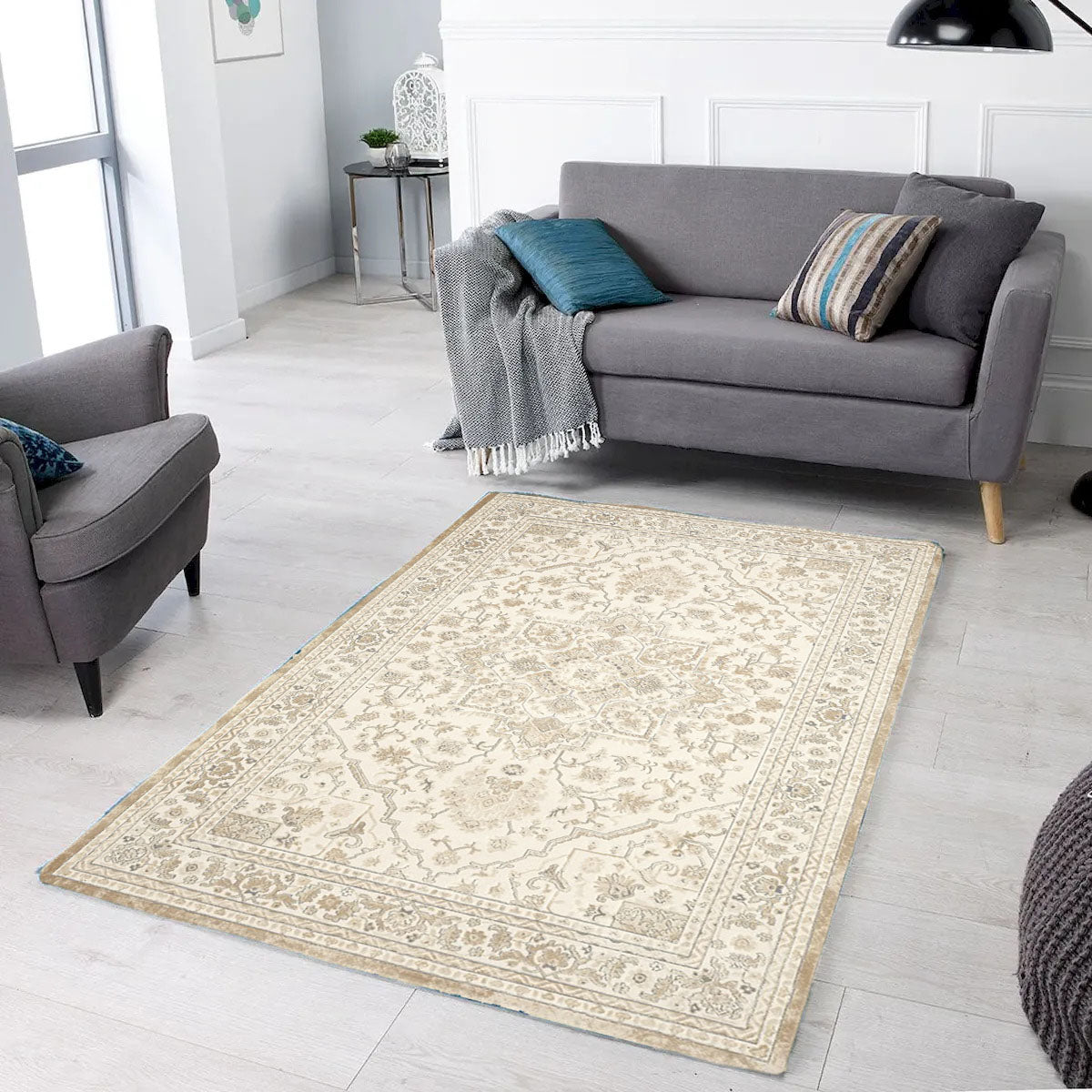 Aria Textured Cream Rug