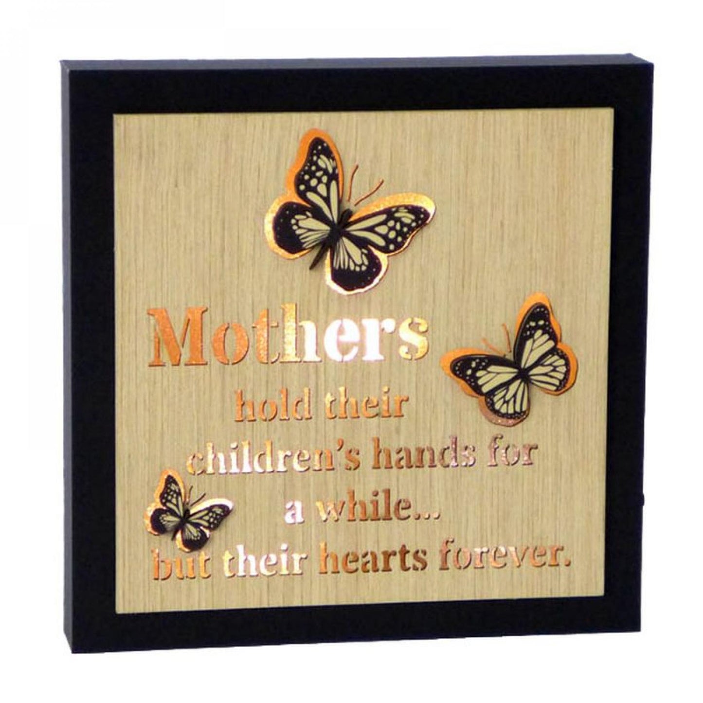 Led Lit With Butterflies And Text- Mothers Plaque