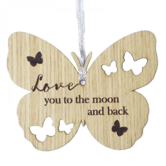 Butterfly Shape With Text - Love Ornaments