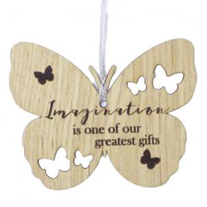 Butterfly Shape With Text - Imagination Ornaments