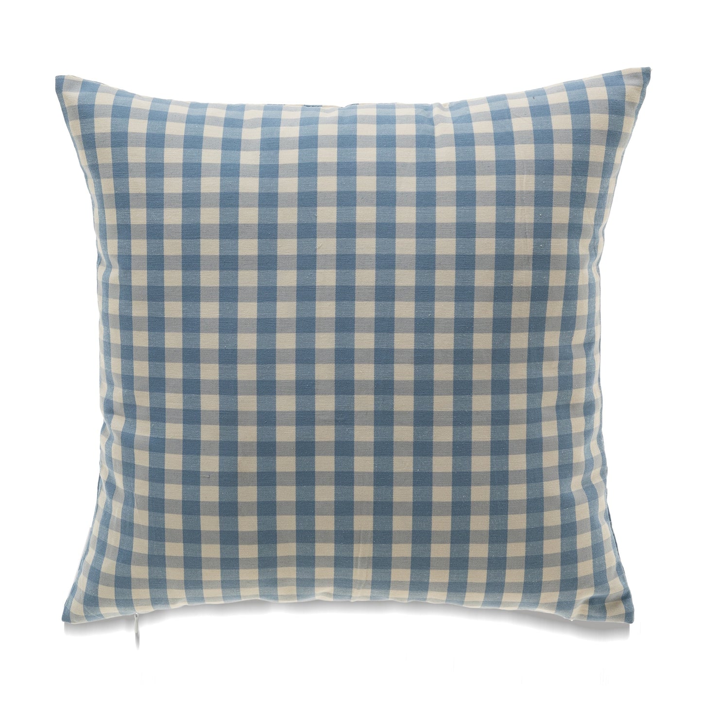 Blue And White Check With Feather Down Insert Pillow