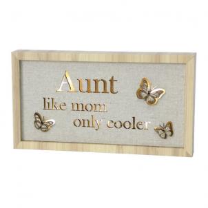 Butterfly Plaque - Aunt Like Mom Only Cooler Plaque