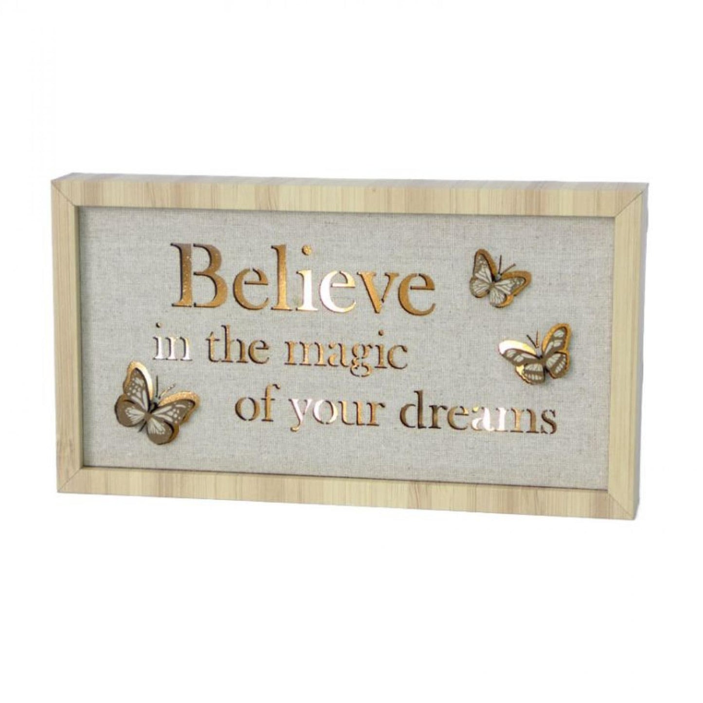 Butterfly Plaque - Believe In The Magic Of Your Dreams Plaque