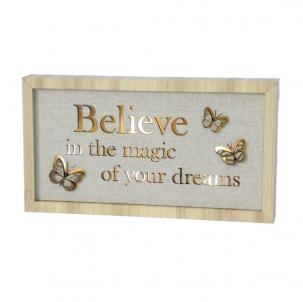 Butterfly Plaque - Believe In The Magic Of Your Dreams Plaque