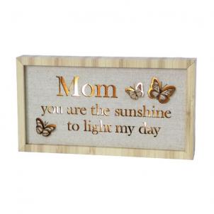 Butterfly Plaque - Mom You Are The Sunshine To Light My Day Plaque