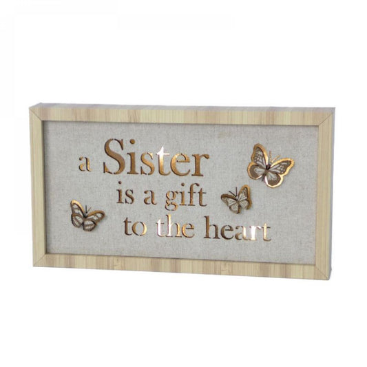 Butterfly Plaque - A Sister Is A Gift To The Heart Plaque