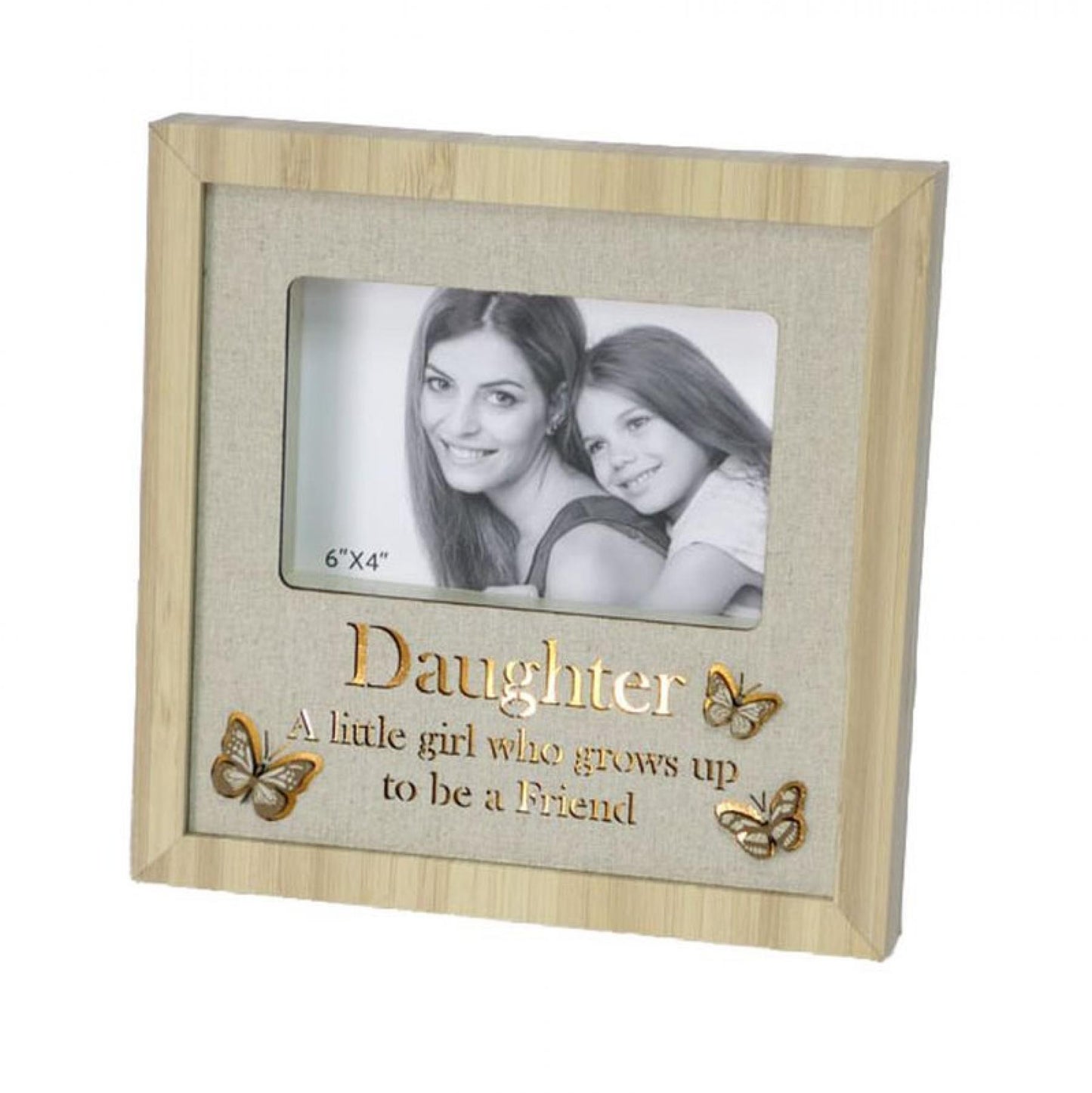 Butterflies With Text On Cloth Back Lighted- Daughter Photo Frame