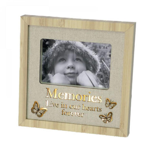 Butterflies With Text On Cloth Back Lighted- Memories Photo Frame