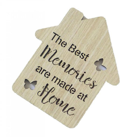 Set Of 6 Butterfly Kisses -The Best Memories Are Made At Home House Shaped Coasters