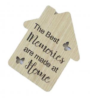 Set Of 6 Butterfly Kisses -The Best Memories Are Made At Home House Shaped Coasters