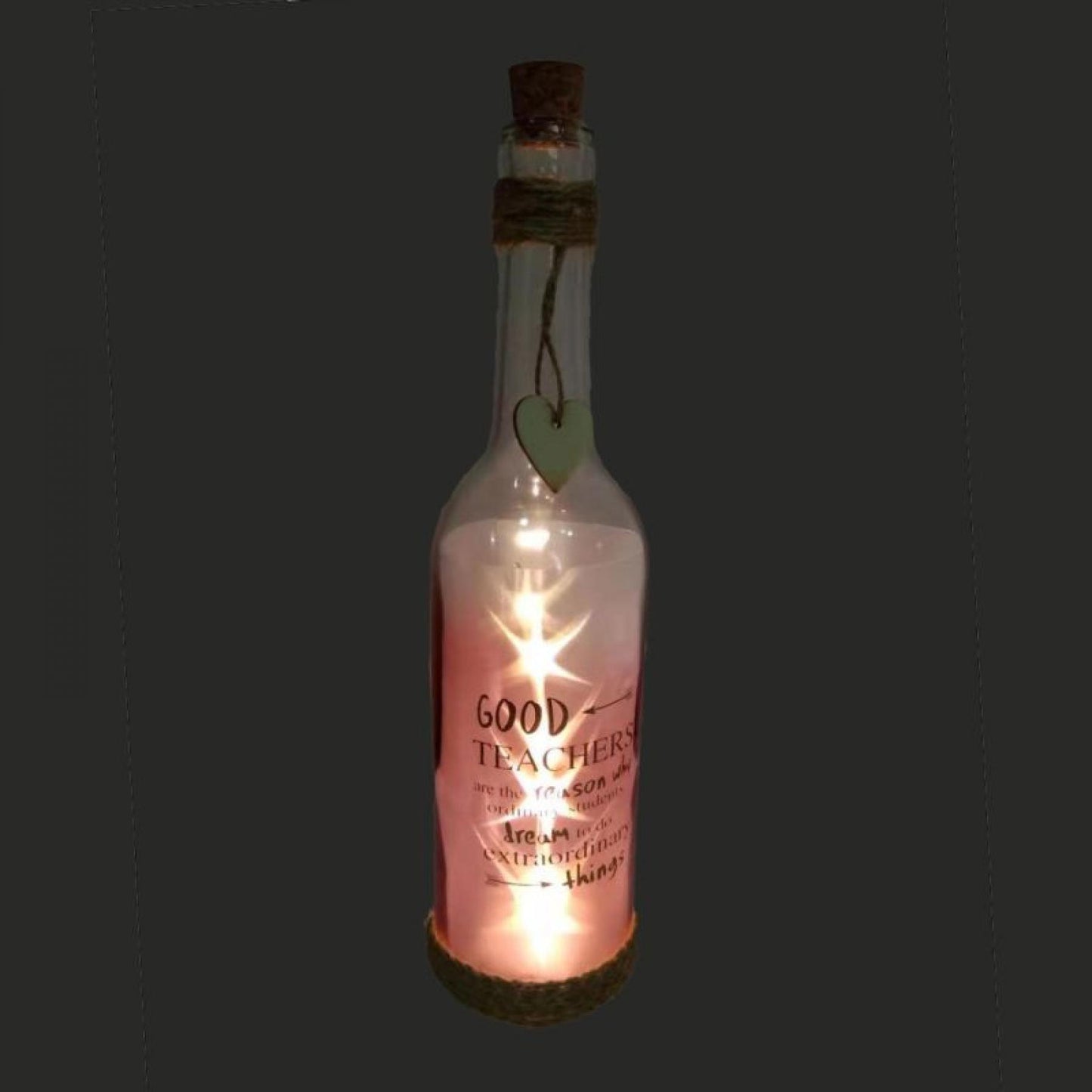 Led With Text Decorative - Good Teacher Bottle