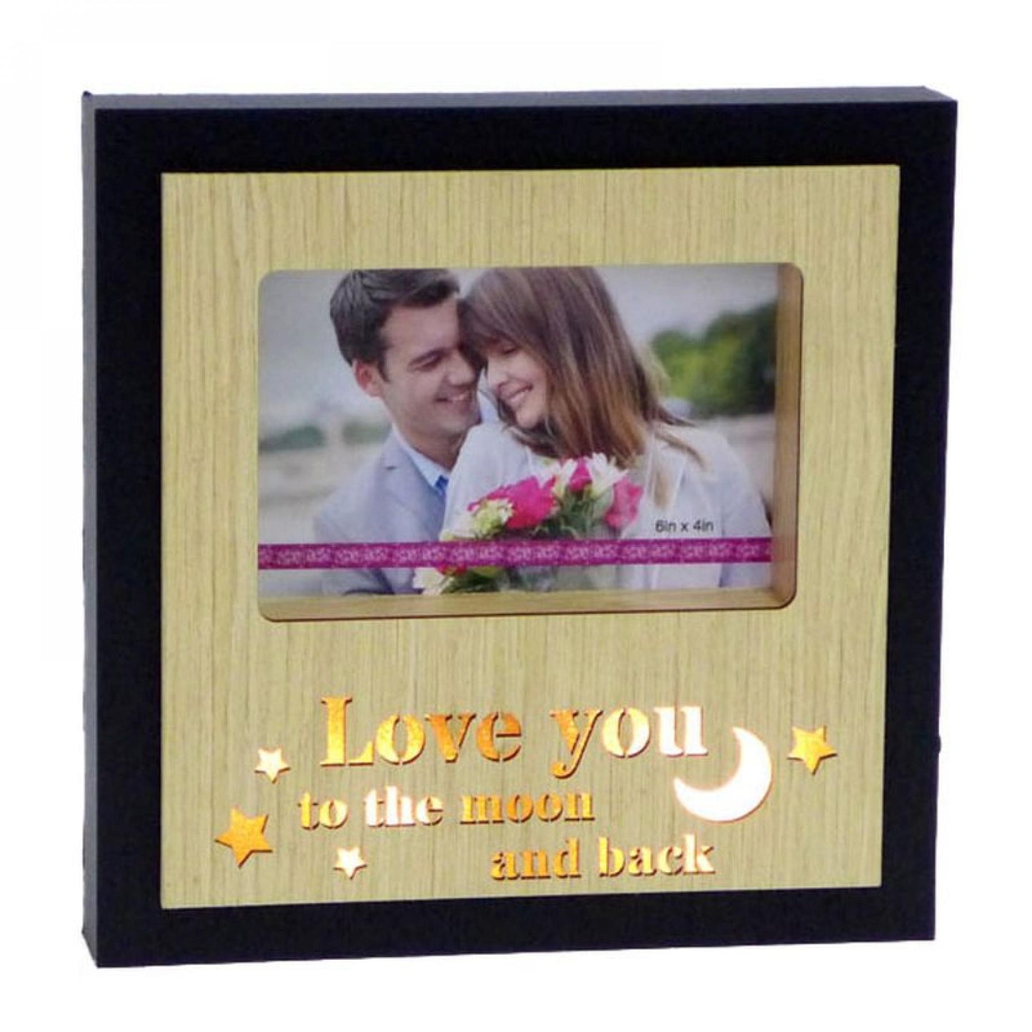 Led Lit Butterflies With Text - Love You To The Moon And Back Photo Frame