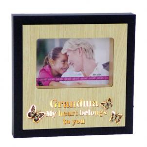 Led Lit Butterflies With Text - Grandma Photo Frame