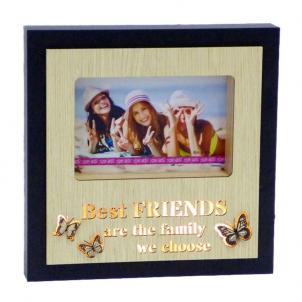 Led Lit Butterflies With Text - Best Friends Photo Frame