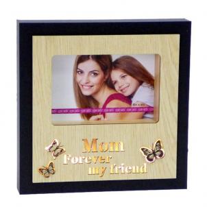 Led Lit Butterflies With Text - Mom Photo Frame