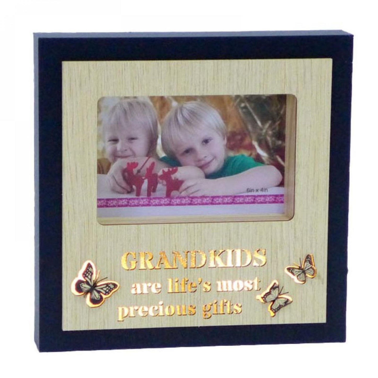 Led Lit Butterflies With Text - Grandkids Photo Frame