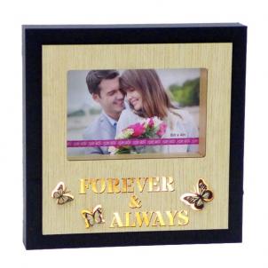 Led Lit Butterflies With Text - Forever & Always Photo Frame