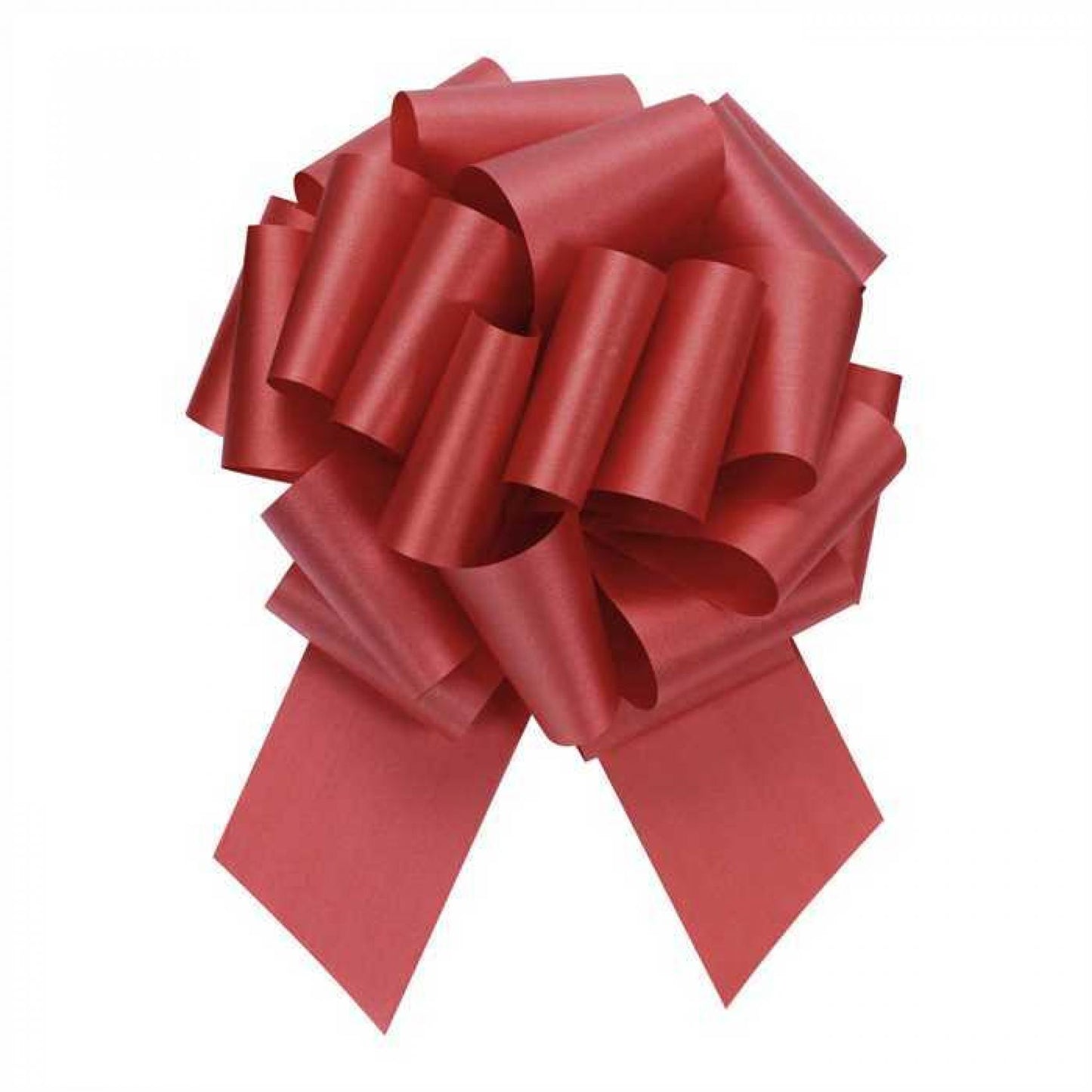 50Pcs- 8"D Pullbow Red Ribbon