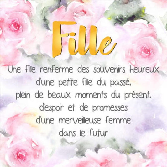 Led Lit With French Text - Fille Block Sign