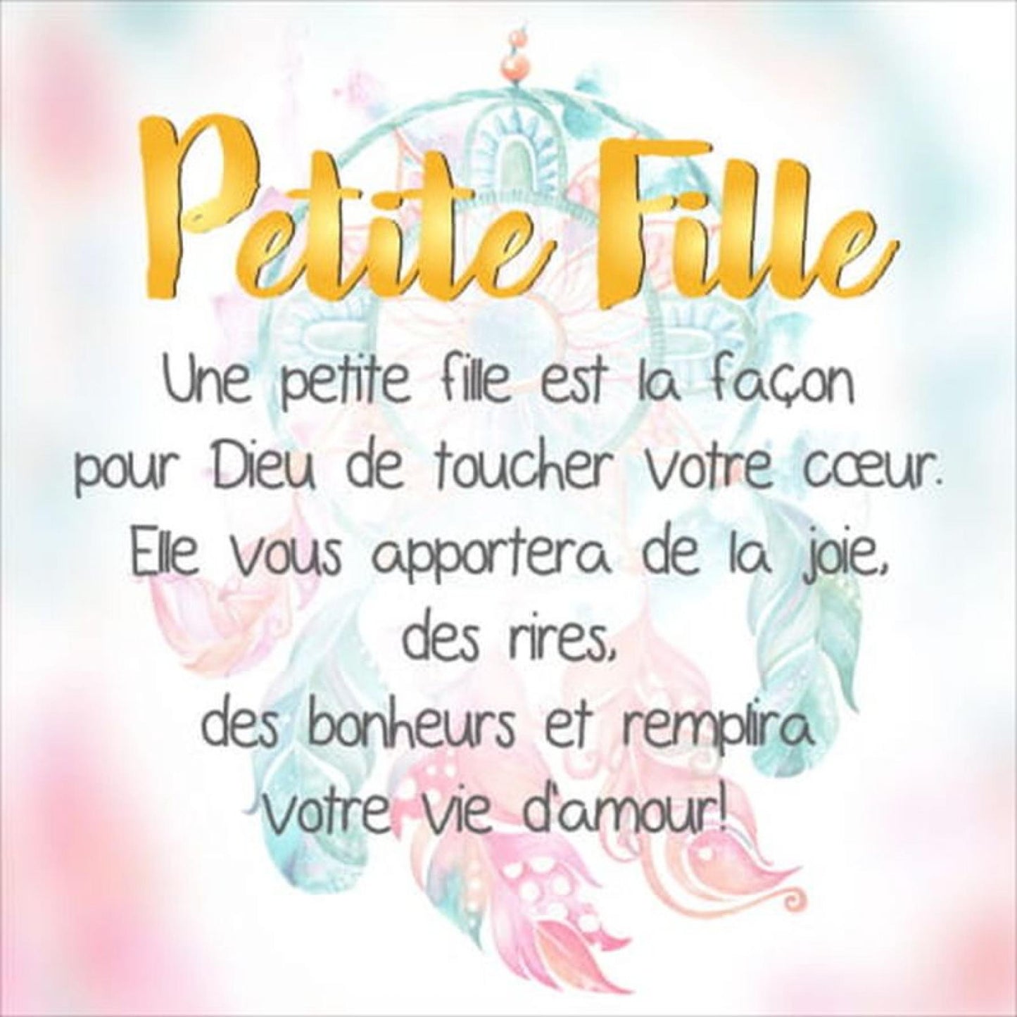 Led Lit With French Text - Petite Fille Block Sign