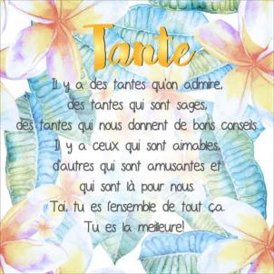 Led Lit With French Text - Tante Block Sign