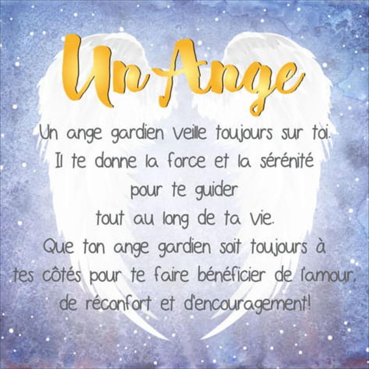 Led Lit With French Text - Un Ange Block Sign