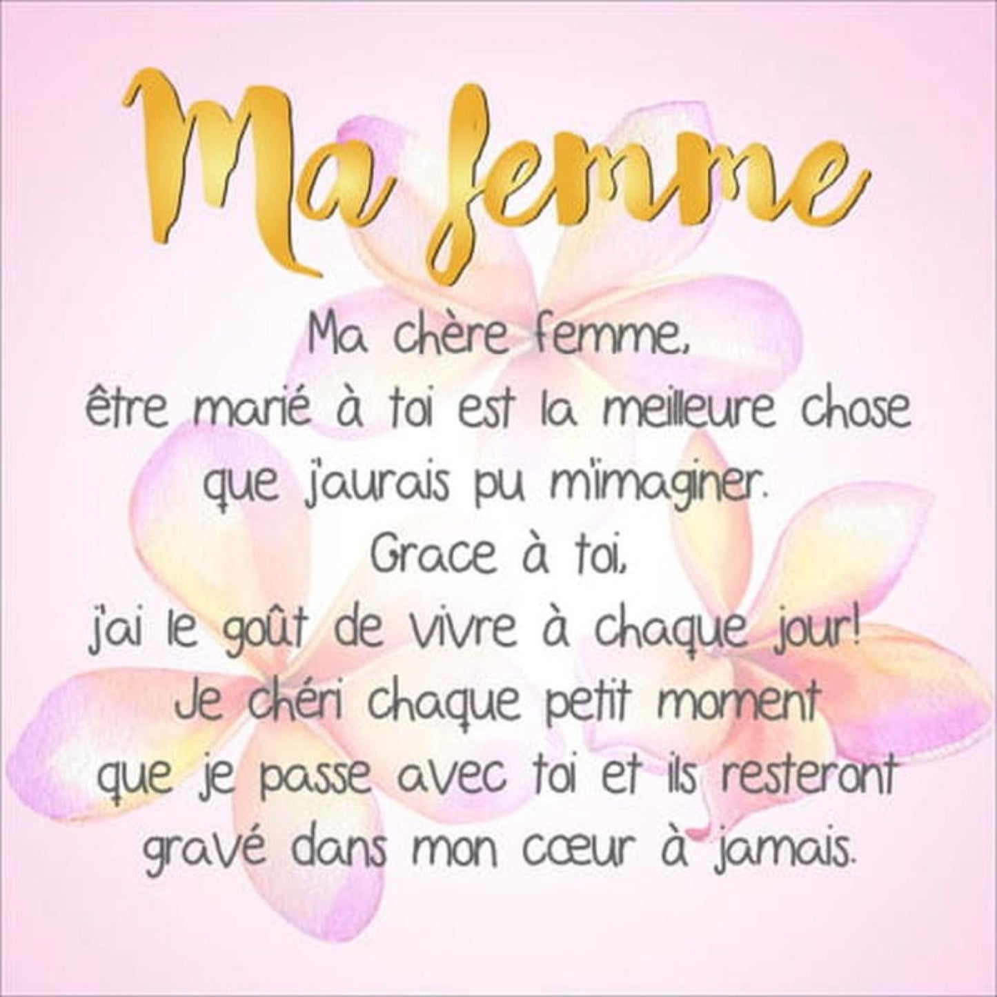 Led Lit With French Text - Ma Femme Block Sign