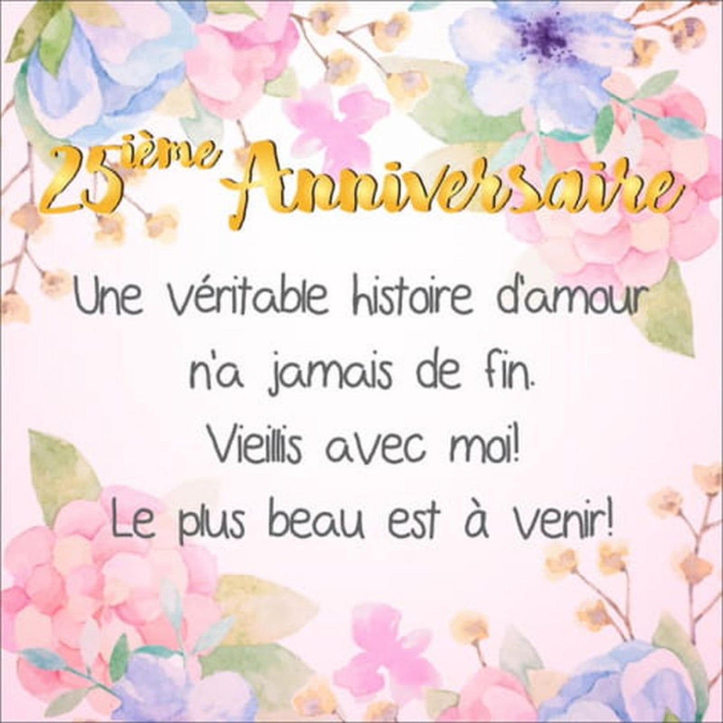 Led Lit With French Text - 25Ième Anniversaire Block Sign