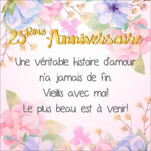 Led Lit With French Text - 25Ième Anniversaire Block Sign