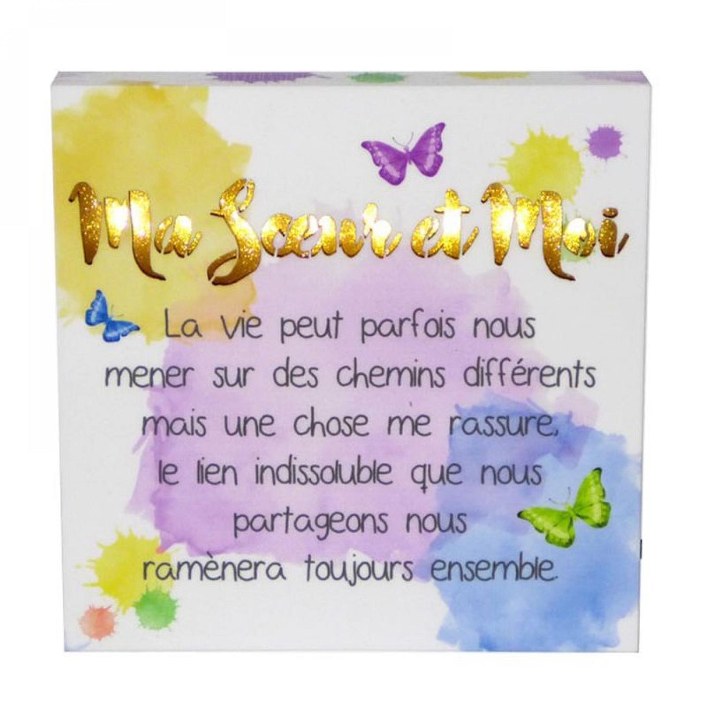 French Text- - Ma Soeur Et Moi Block Sign