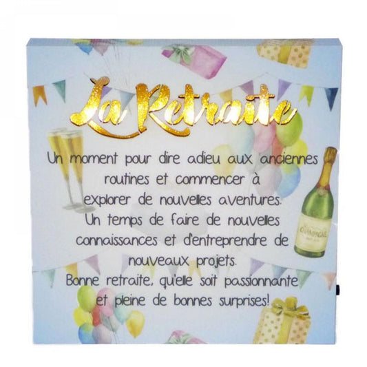 French Text- - La Retraite Block Sign