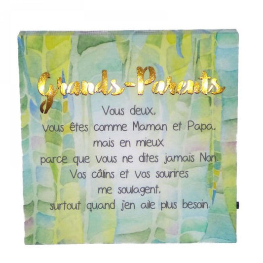 French Text- - Grands-Parents Block Sign