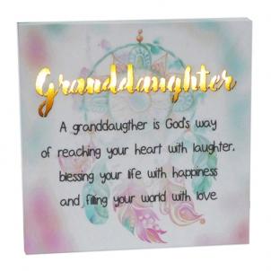 Led With Text- Granddaughter Block Sign