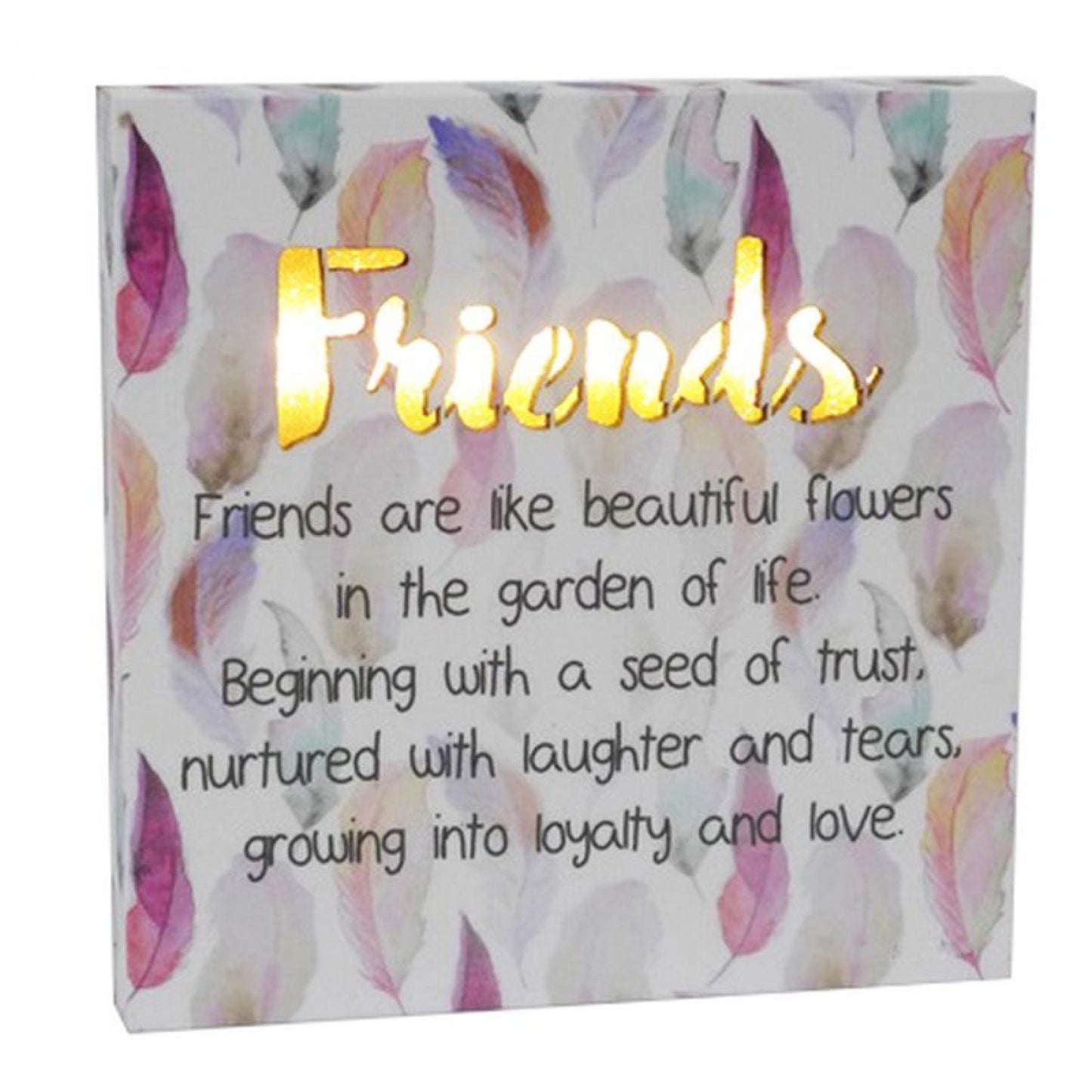 Led With Text- Friends Block Sign