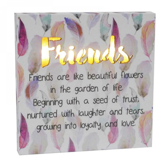 Led With Text- Friends Block Sign