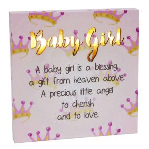 Led With Text- Baby Girl Block Sign