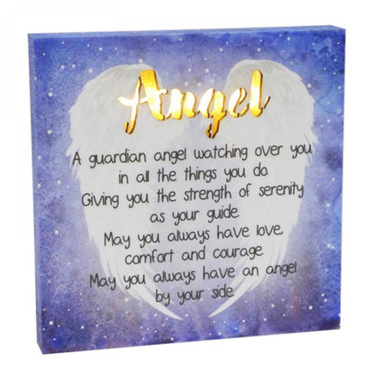 Led With Text- Angel Block Sign