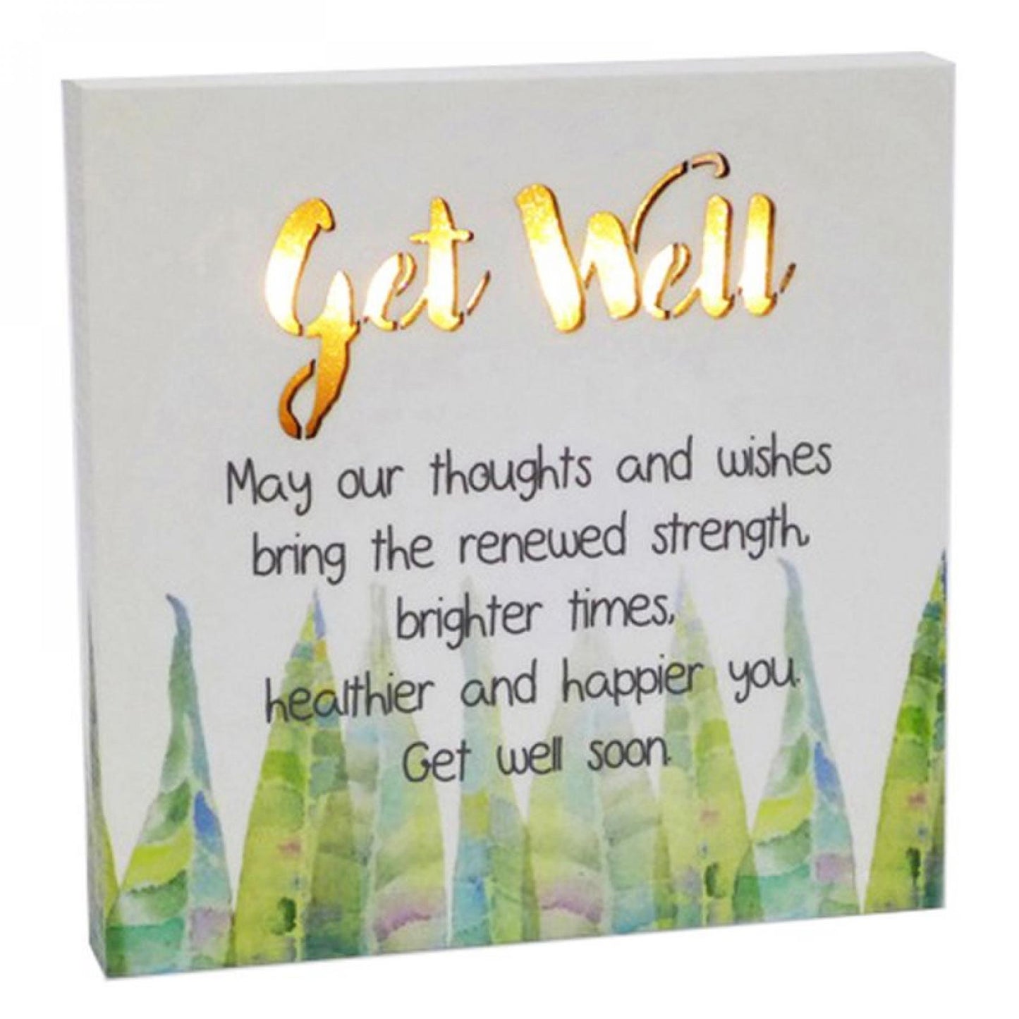 Led With Text-Get Well Block Sign