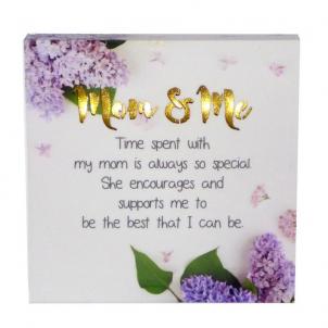 Led With Text- Mom & Me Block Sign