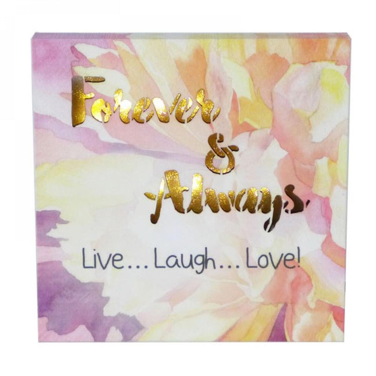 Led With Text-Forever & Always Block Sign