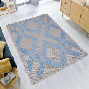 Carnival Indoor-Outdoor Gray And Blue Rug