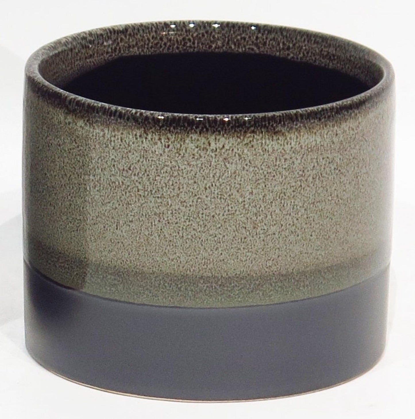 Gray And Black Reactive Glaze Ceramic Planter