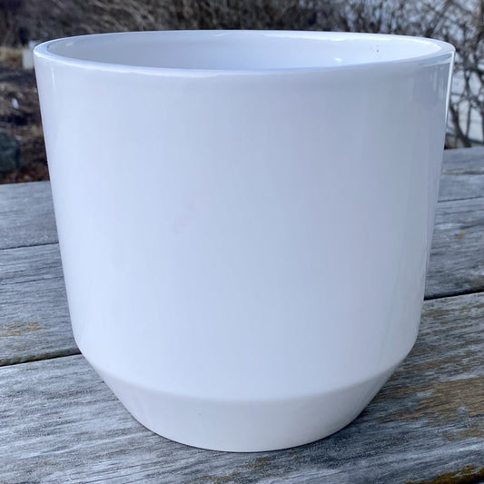 Glazed White Planter
