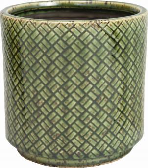 Lexington Green Patterned Planter