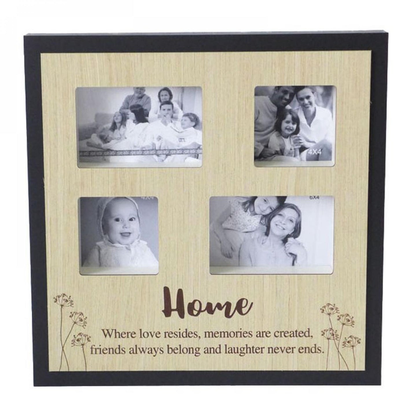 Picture Collage With Text: Home Photo Frame