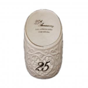 25Th Anniversary With Text Candle Holder