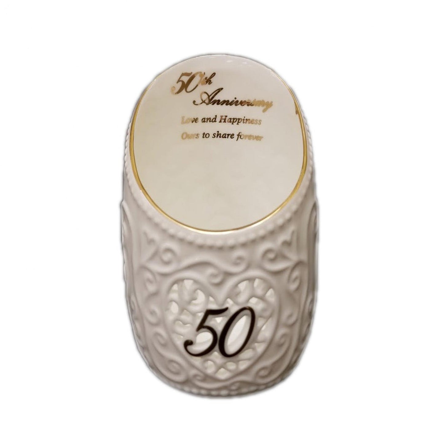 50Th Anniversary With Text Candle Holder